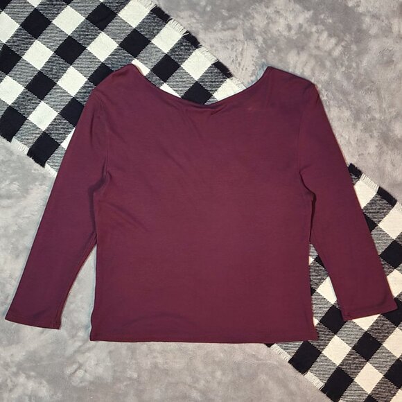 L | AEO | Lace Chest 3/4 Sleeve Blouse - Picture 3 of 5